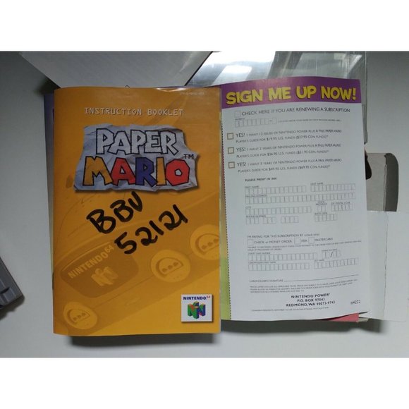 Paper Mario 64 Nintendo 64 N64 CIB Complete In Box Authentic and Very Rare! - Picture 11 of 12